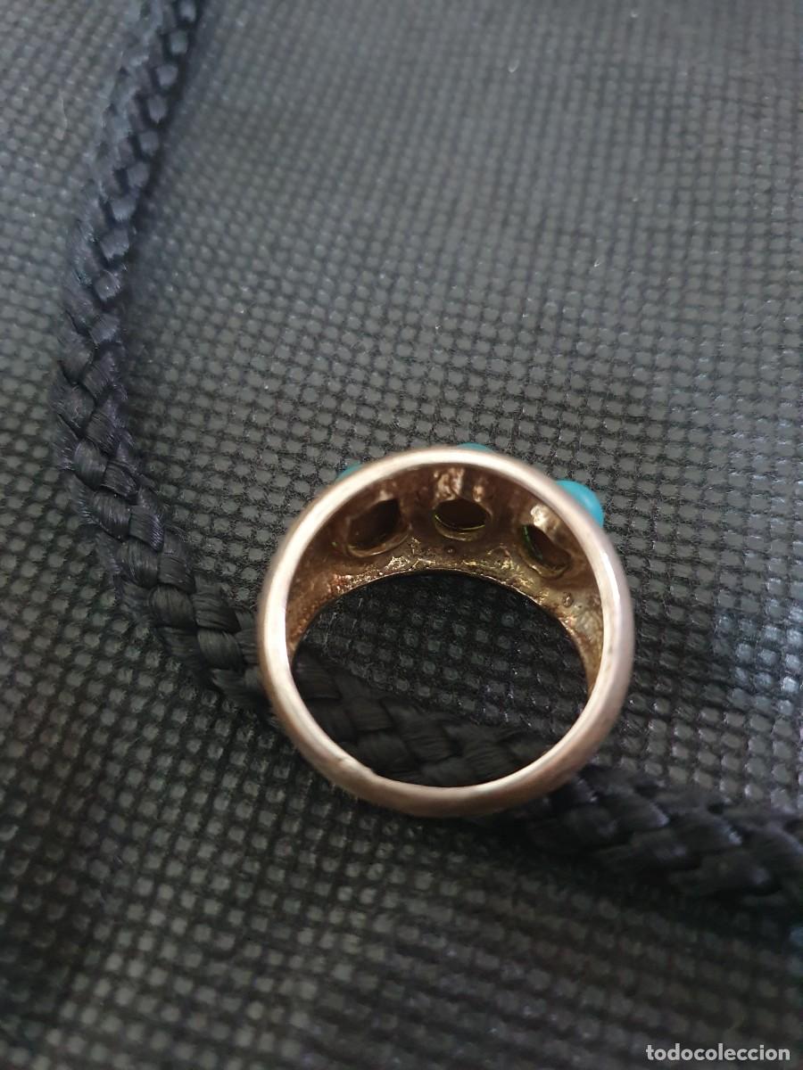 Antig&uuml;edades: Anillo en plata de ley con piedras - Foto 2