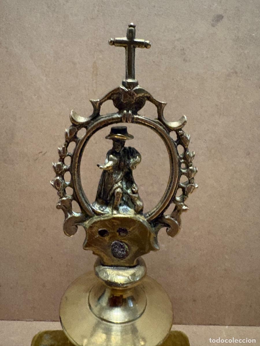 Antig&uuml;edades: Remate de bronce de San Roque S XVIII - Foto 4