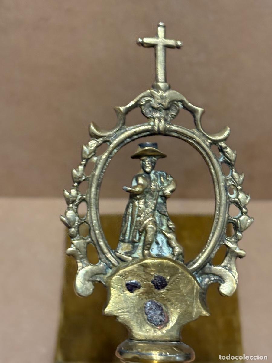 Antig&uuml;edades: Remate de bronce de San Roque S XVIII - Foto 6
