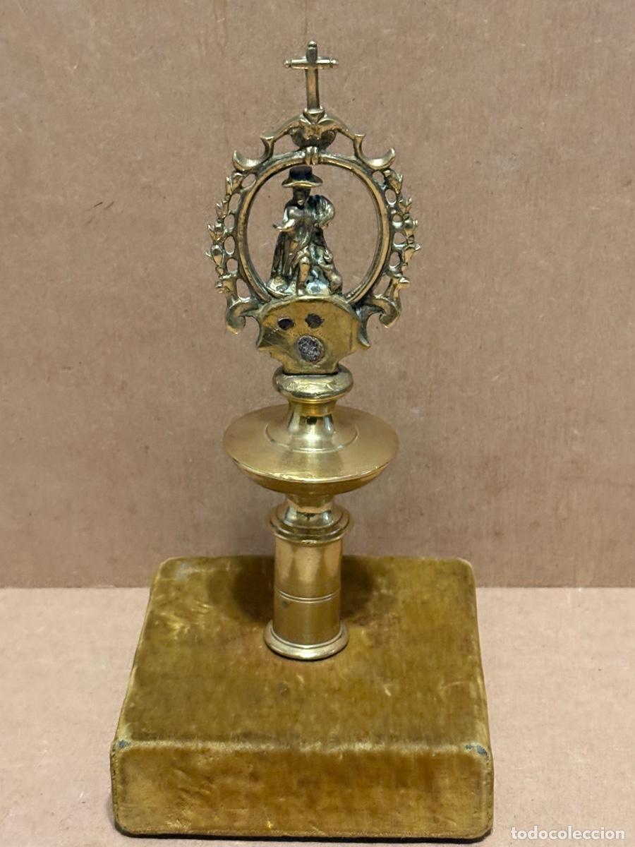 Antig&uuml;edades: Remate de bronce de San Roque S XVIII - Foto 7