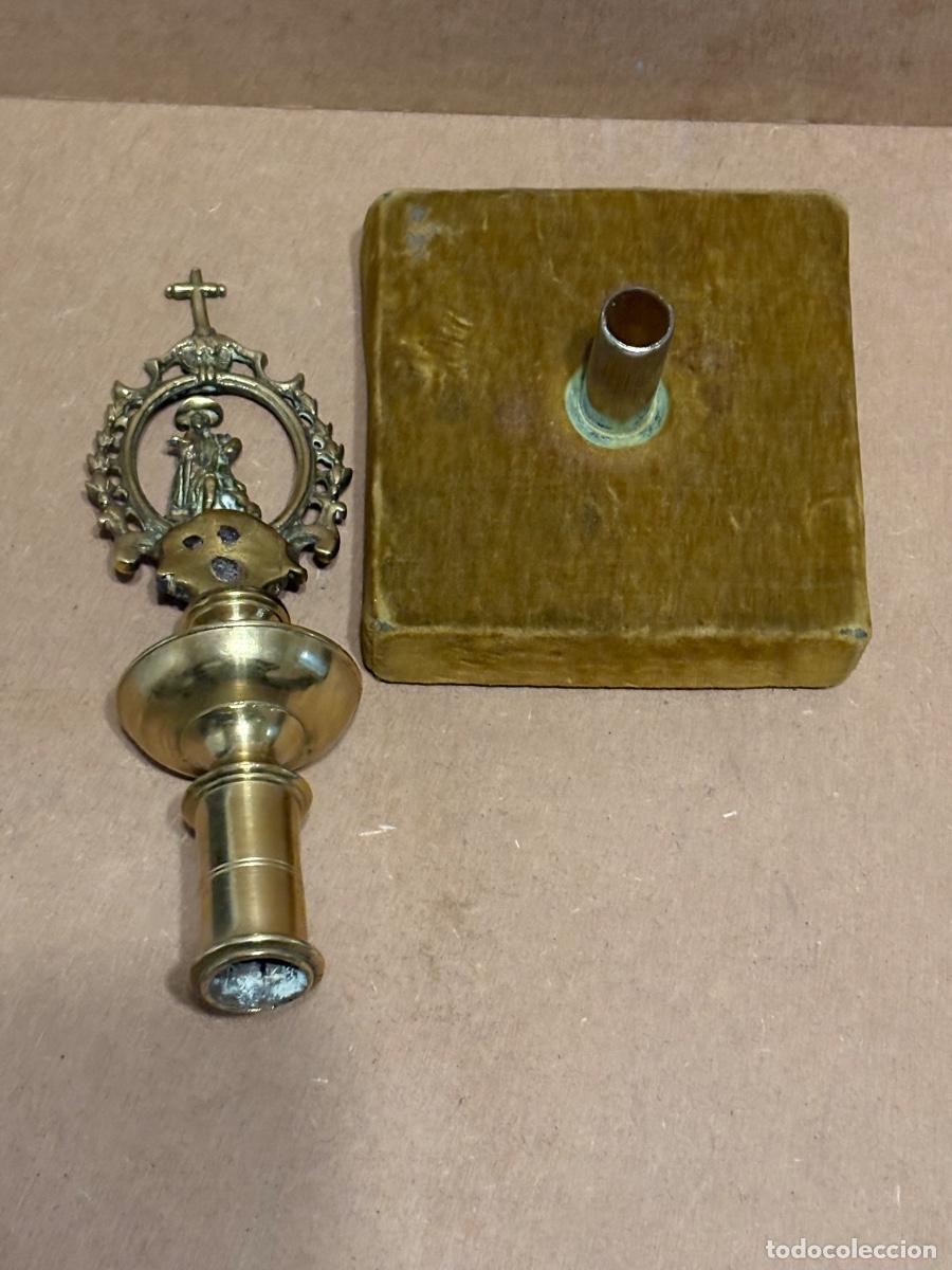 Antig&uuml;edades: Remate de bronce de San Roque S XVIII - Foto 8