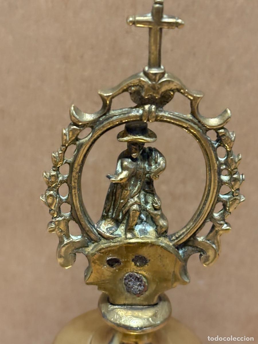Antig&uuml;edades: Remate de bronce de San Roque S XVIII - Foto 11