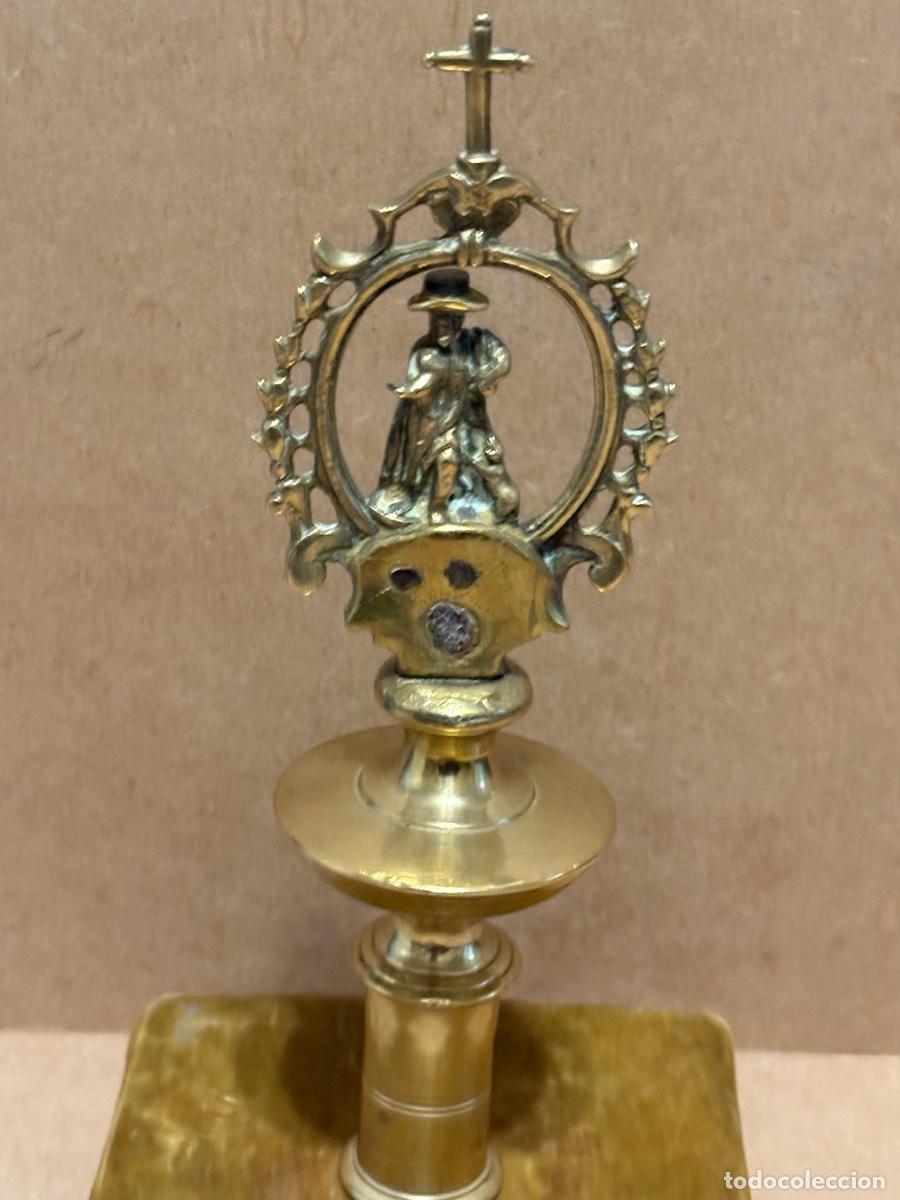 Antig&uuml;edades: Remate de bronce de San Roque S XVIII - Foto 12
