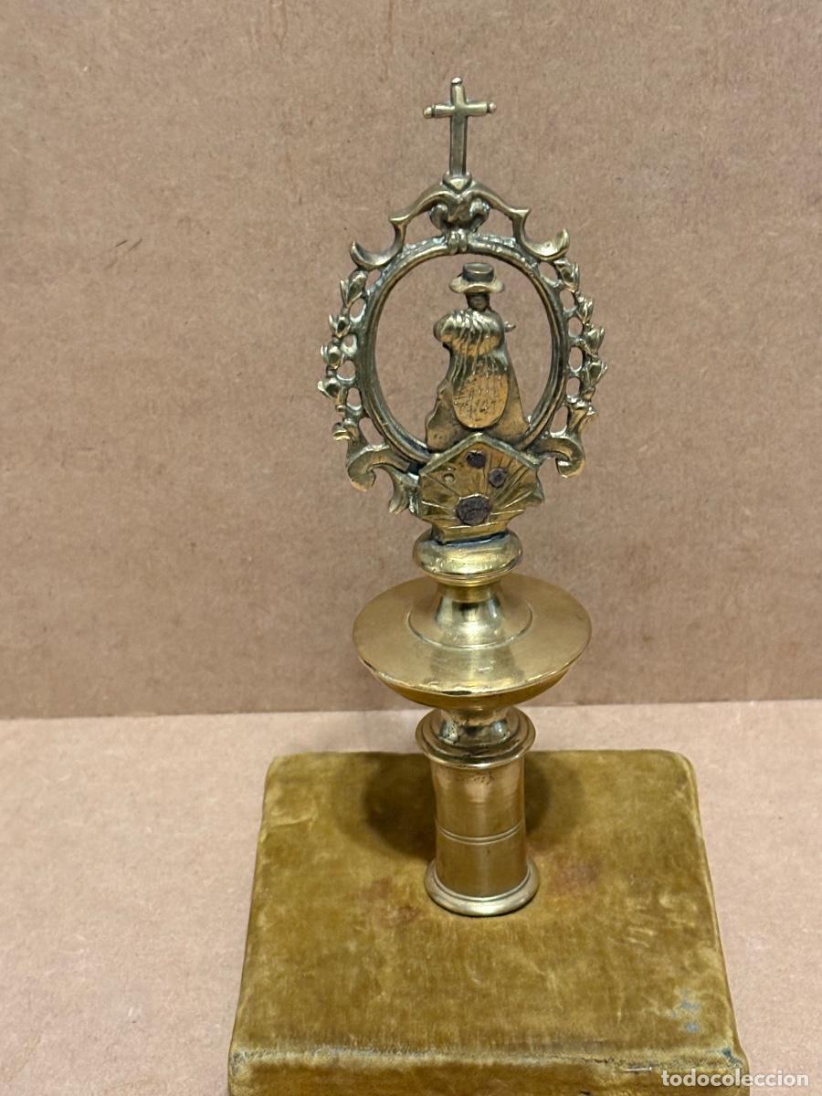Antig&uuml;edades: Remate de bronce de San Roque S XVIII - Foto 14