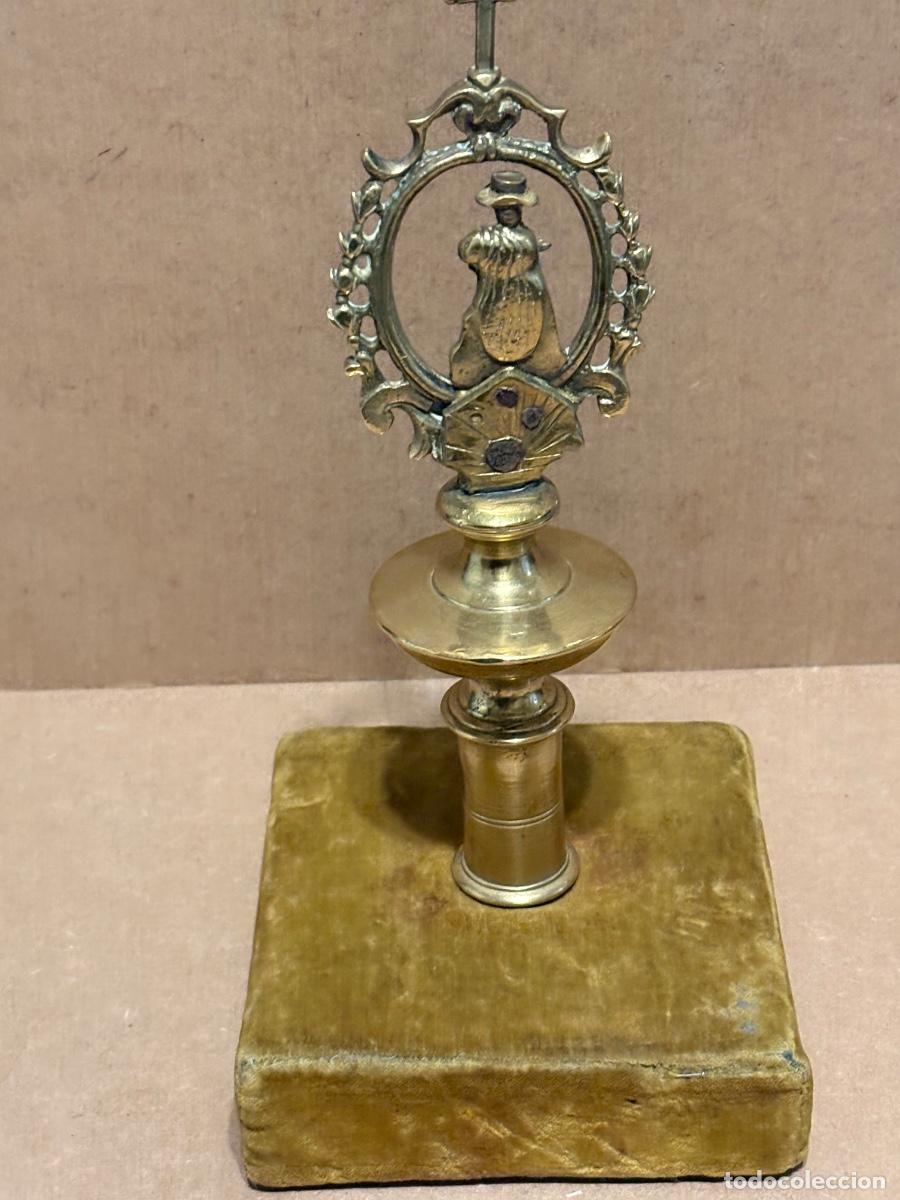 Antig&uuml;edades: Remate de bronce de San Roque S XVIII - Foto 15