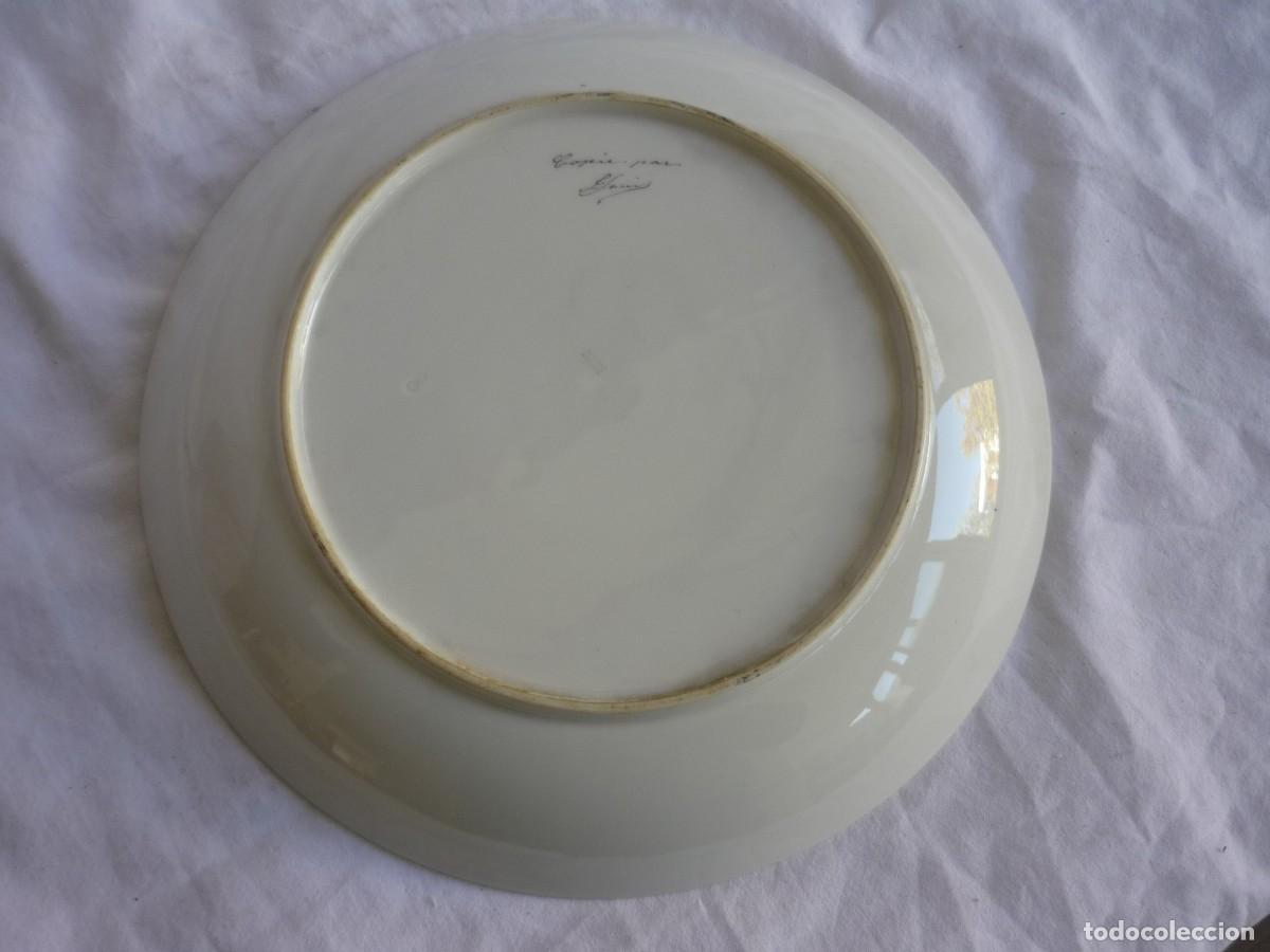 Antig&uuml;edades: Plato con copia pintada a mano de obra de Deg&aacute;s - Foto 3