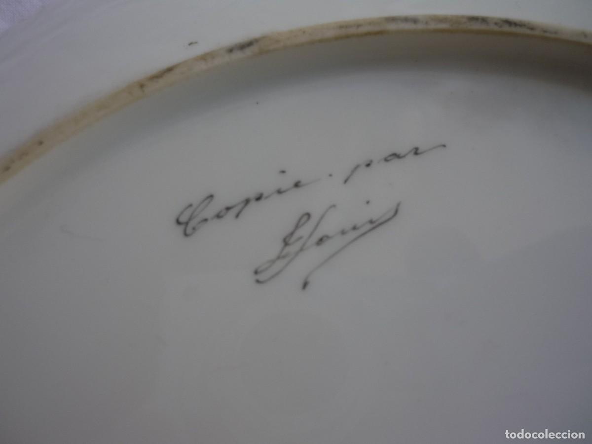Antig&uuml;edades: Plato con copia pintada a mano de obra de Deg&aacute;s - Foto 4