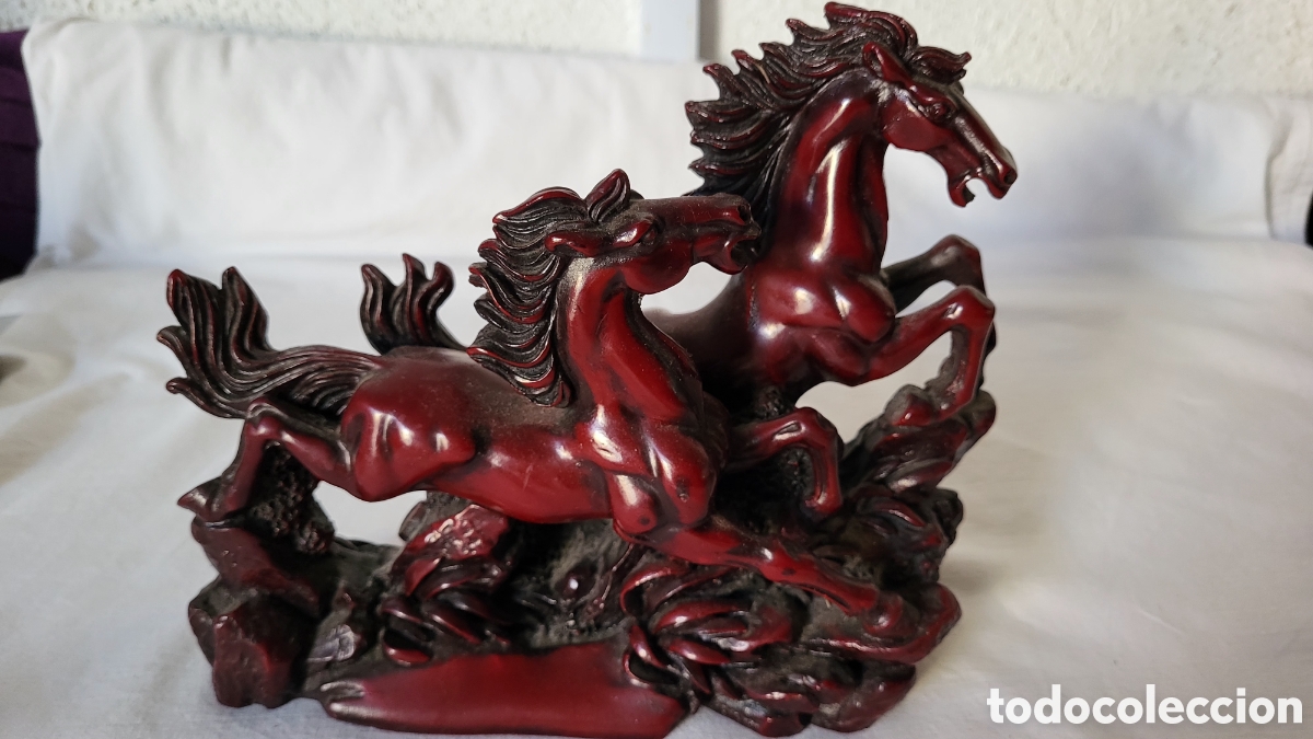 Antig&uuml;edades: Figura decorativo caballos - Foto 2