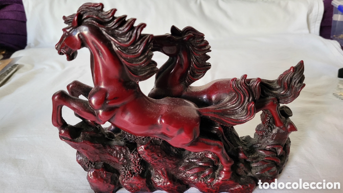 Antig&uuml;edades: Figura decorativo caballos - Foto 3