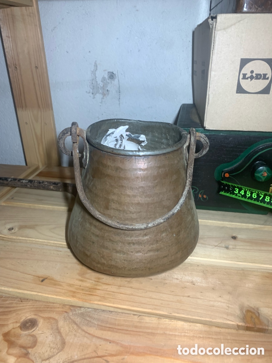 Antig&uuml;edades: Olla en bronce. Antigua - Foto 2