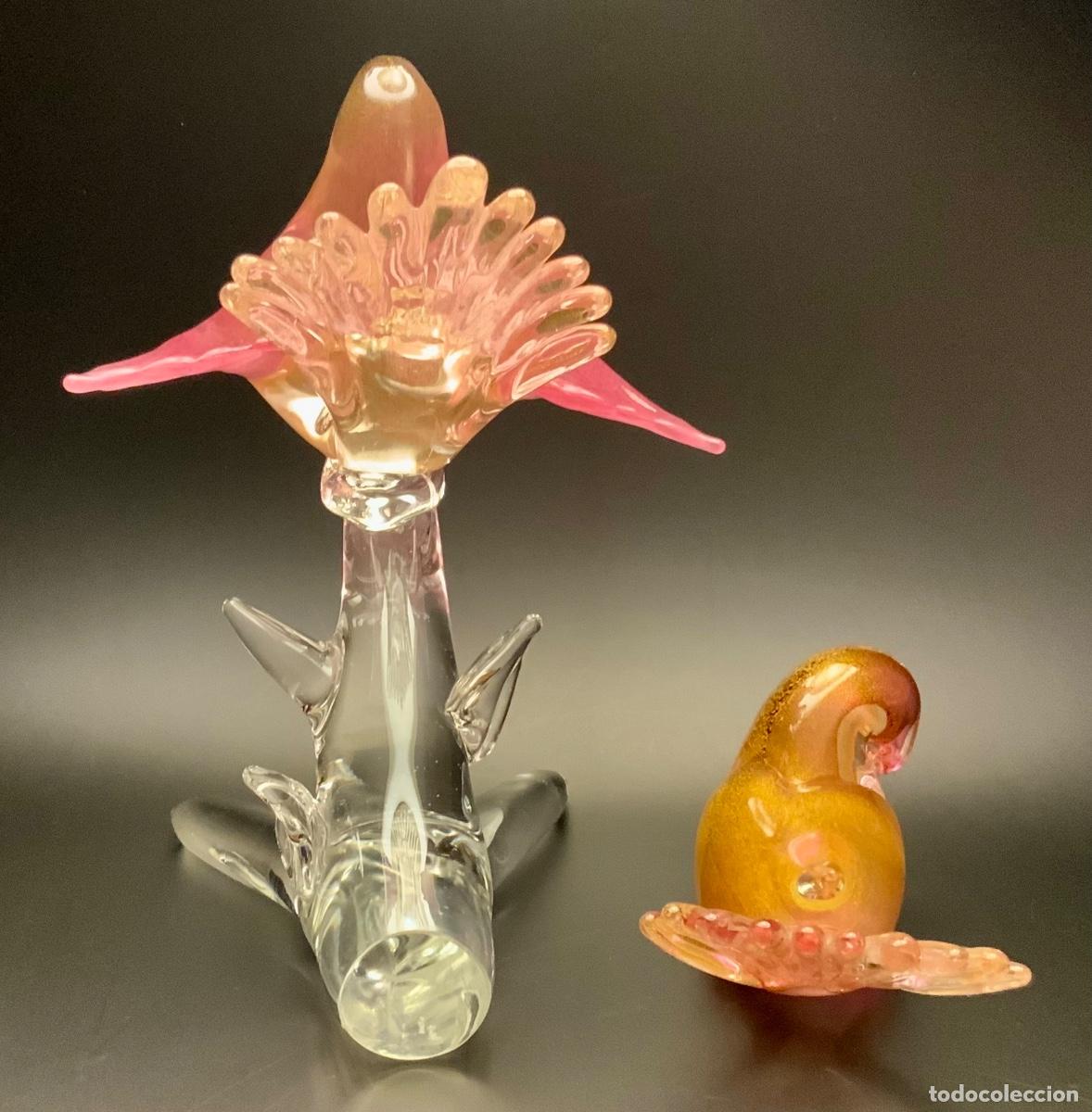 Antig&uuml;edades: MURANO FORMIA CONJUNTO PALOMAS - Foto 5