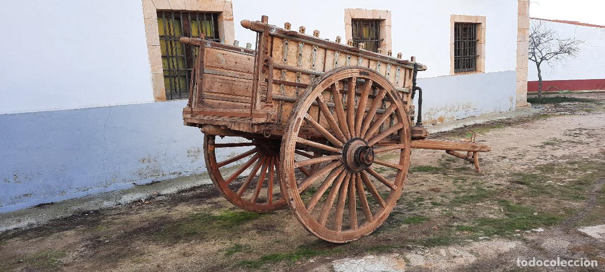 Antig&uuml;edades: CARRO ANTIGUO de madera policromada - Foto 3