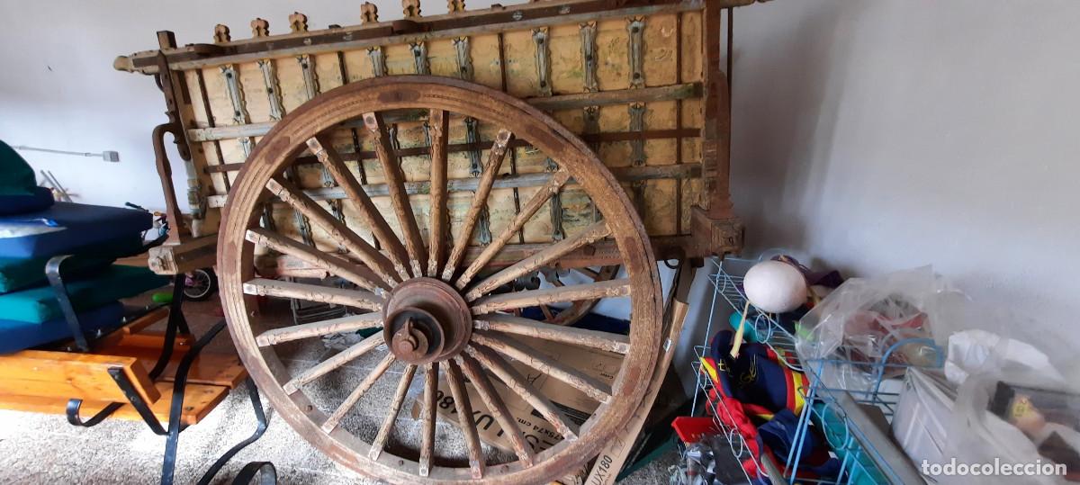 Antig&uuml;edades: CARRO ANTIGUO de madera policromada - Foto 6