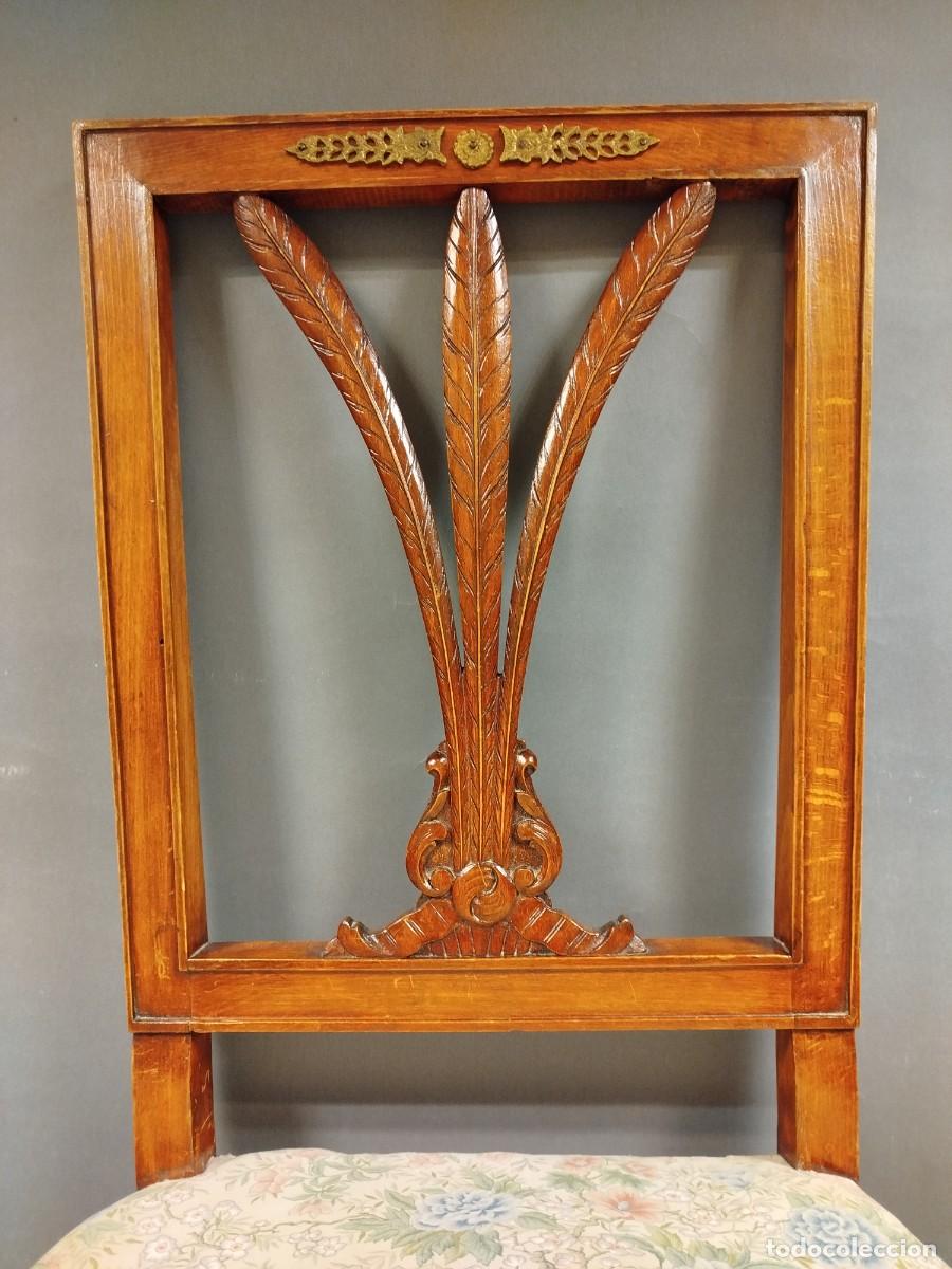 Antig&uuml;edades: SILLA ESTILO IMPERIO MADERA DE ROBLE - Foto 5