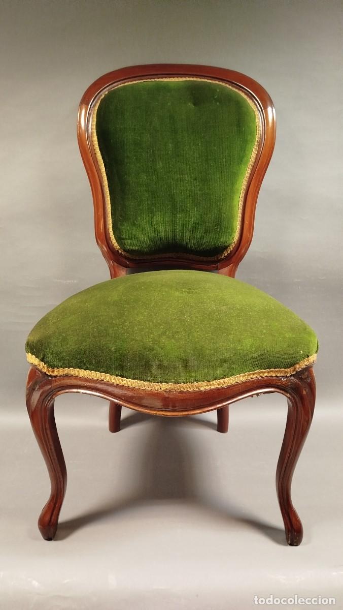 Antig&uuml;edades: SILLA ISABELINA DE MADERA DE CAOBA - Foto 1
