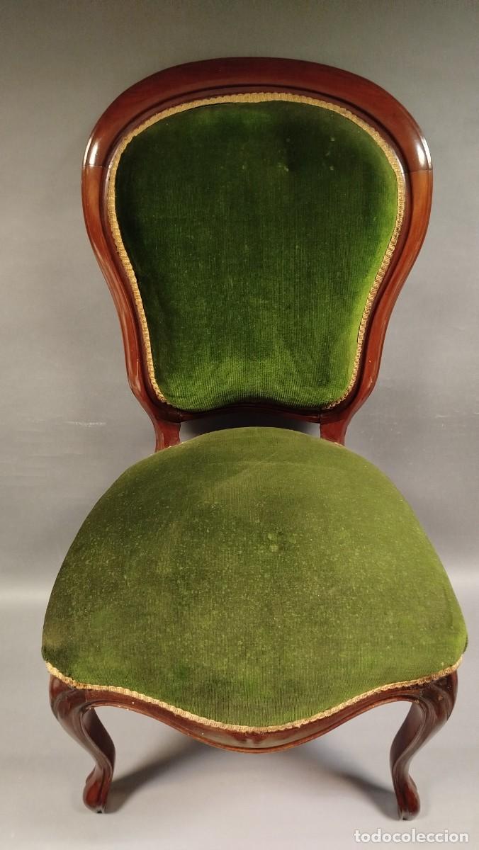 Antig&uuml;edades: SILLA ISABELINA DE MADERA DE CAOBA - Foto 2