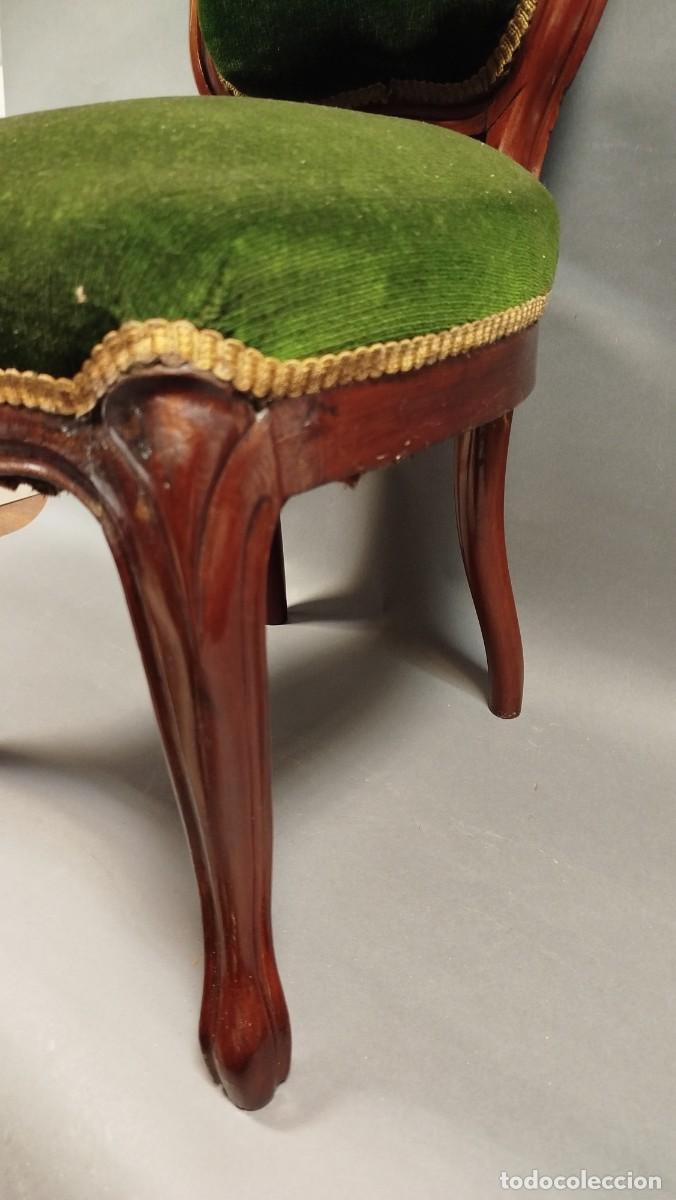 Antig&uuml;edades: SILLA ISABELINA DE MADERA DE CAOBA - Foto 3