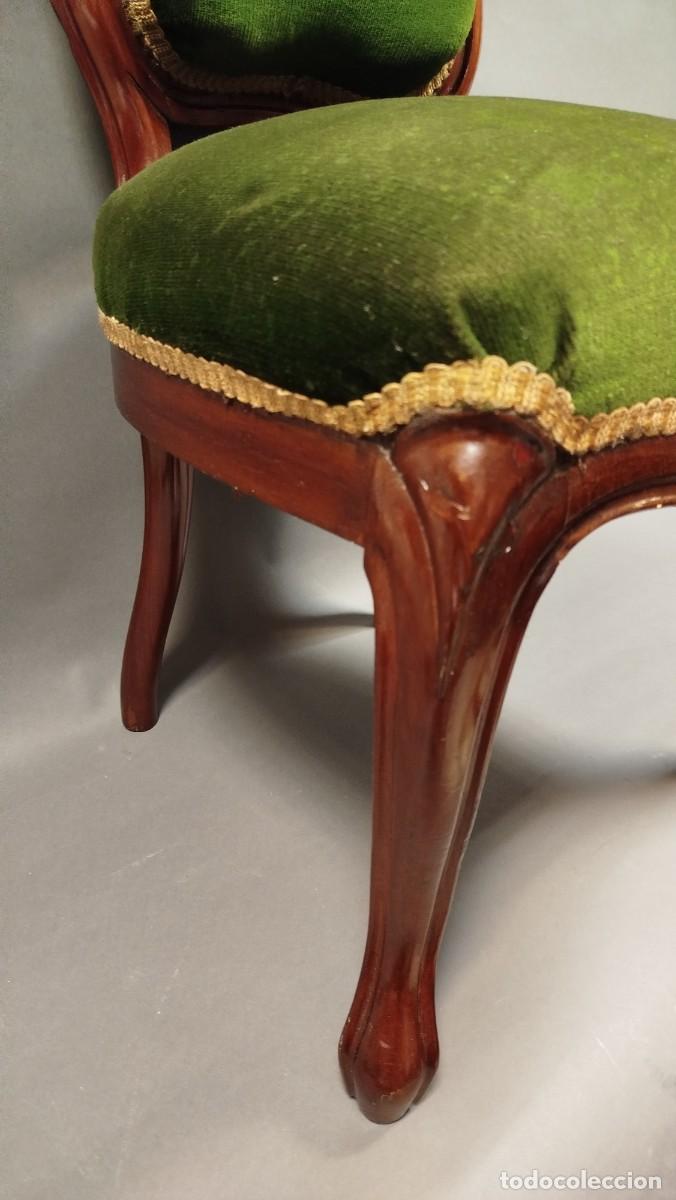 Antig&uuml;edades: SILLA ISABELINA DE MADERA DE CAOBA - Foto 4