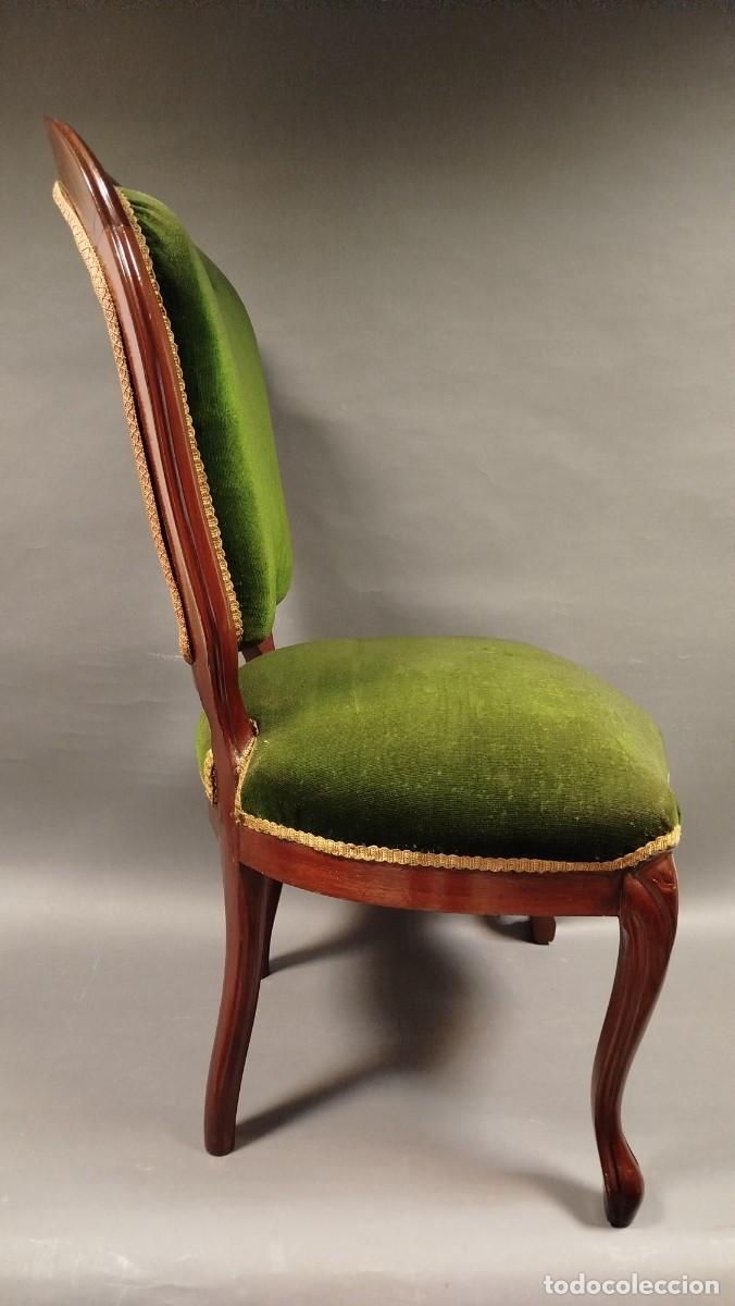 Antig&uuml;edades: SILLA ISABELINA DE MADERA DE CAOBA - Foto 6