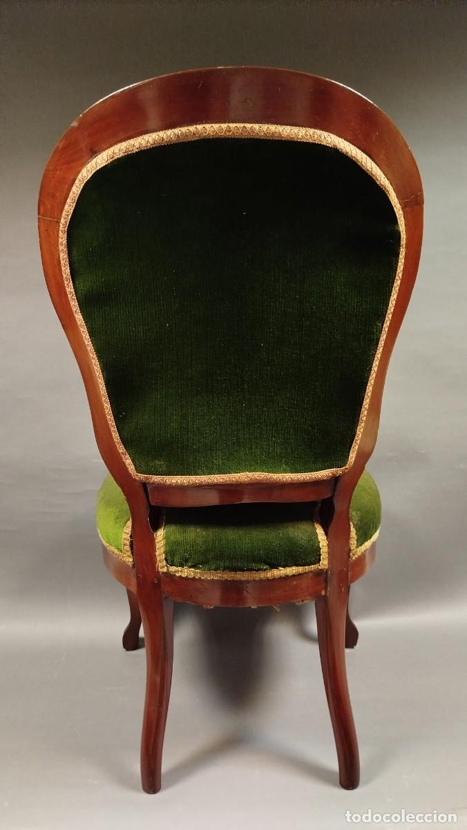 Antig&uuml;edades: SILLA ISABELINA DE MADERA DE CAOBA - Foto 7