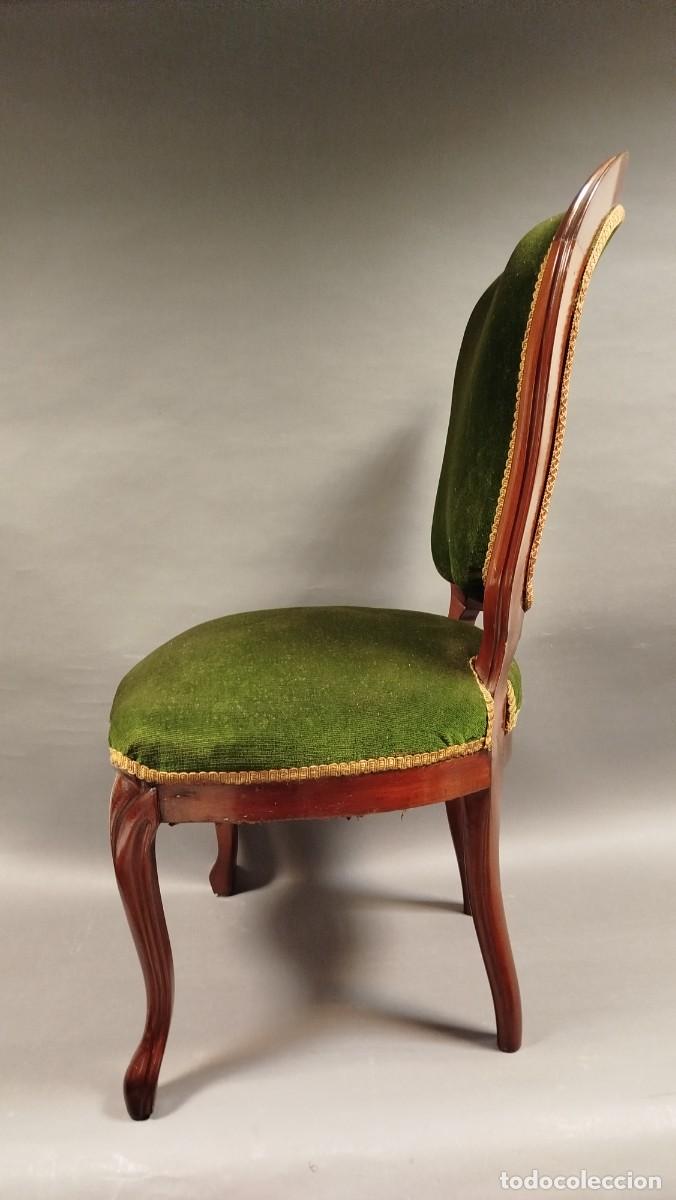 Antig&uuml;edades: SILLA ISABELINA DE MADERA DE CAOBA - Foto 8