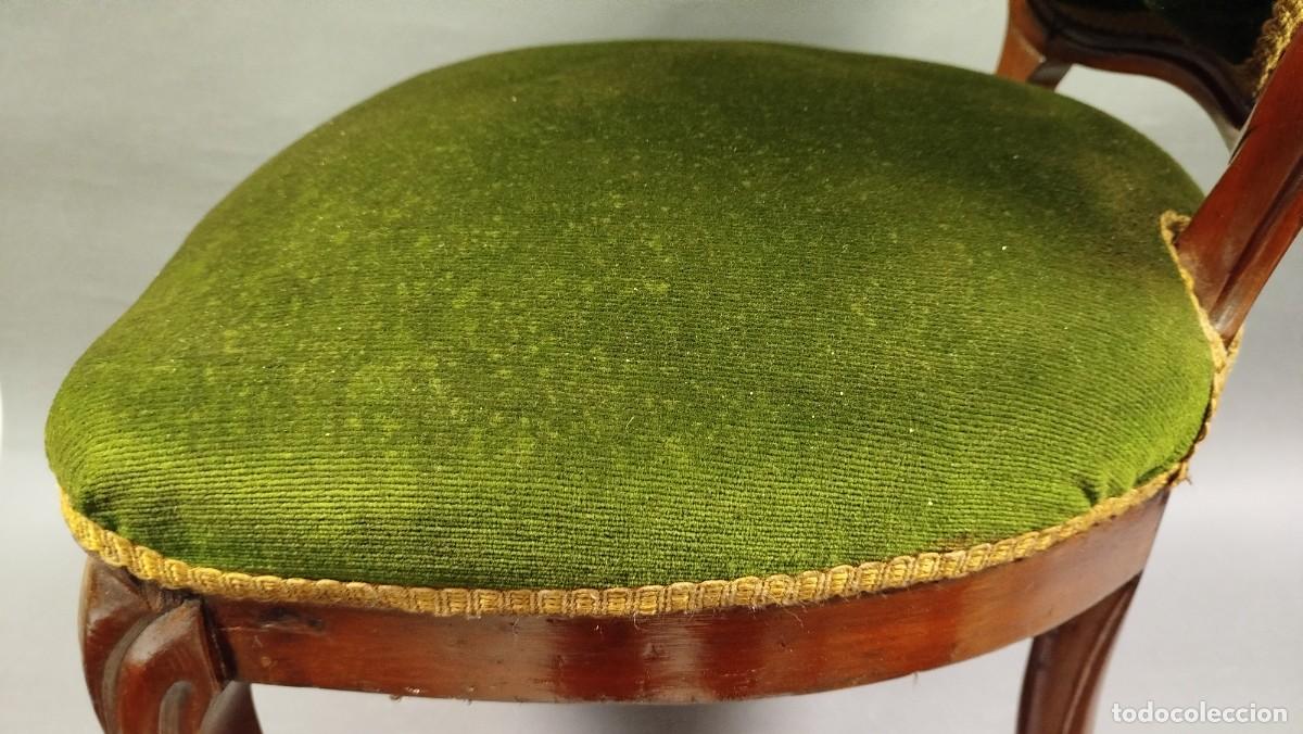 Antig&uuml;edades: SILLA ISABELINA DE MADERA DE CAOBA - Foto 9