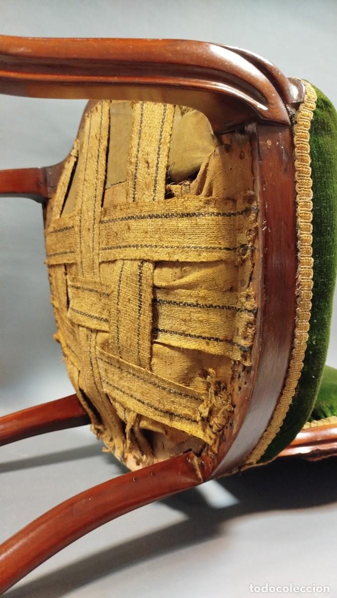 Antig&uuml;edades: SILLA ISABELINA DE MADERA DE CAOBA - Foto 10