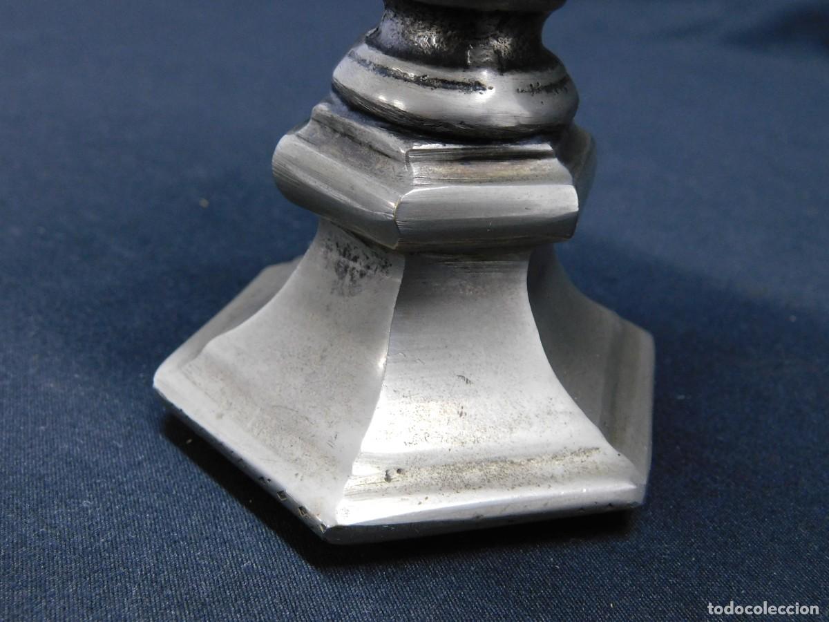 Antig&uuml;edades: ANTIGUO C&Aacute;LIZ DE METAL PLATEADO - Foto 3