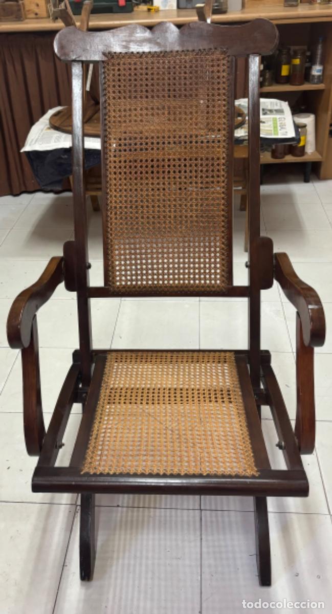 Antig&uuml;edades: Butaca plegable con rejilla - Foto 2