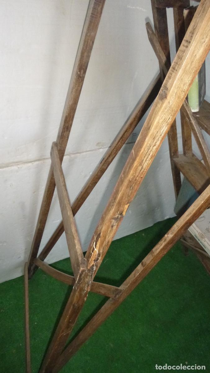 Antig&uuml;edades: ANTIGUA ESCALERA BIBLIOTECA - Foto 4