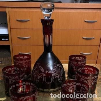 Antig&uuml;edades: DECANTADOR CON 6 VASOS SINCE KROMER 1966 - Foto 1