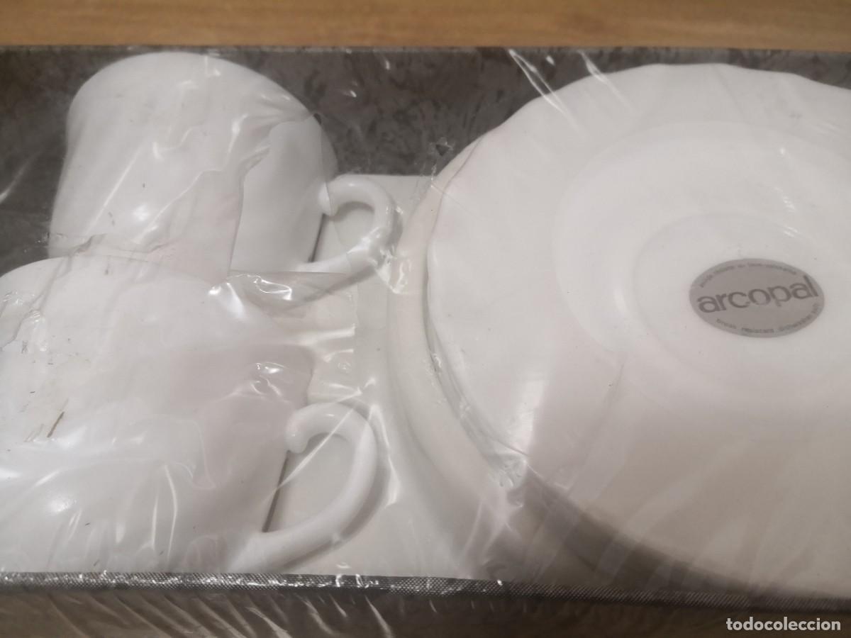 Antig&uuml;edades: JUEGO TAZAS ARCOPAL BLANCO - Foto 2
