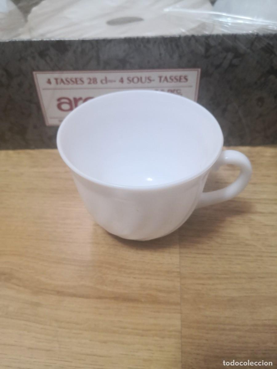 Antig&uuml;edades: JUEGO TAZAS ARCOPAL BLANCO - Foto 4