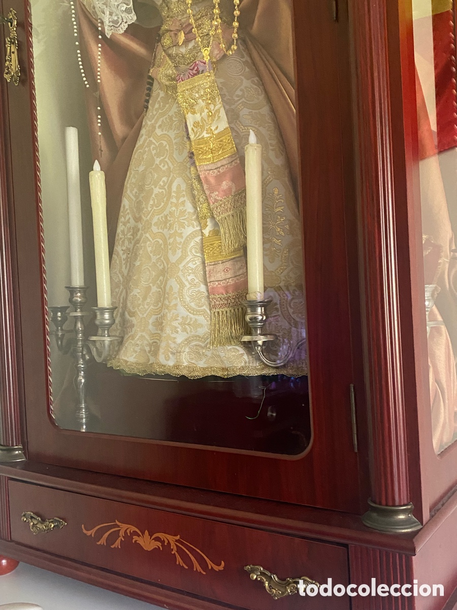 Antig&uuml;edades: VITRINA CON CAJ&Oacute;N EN CEREZO Y CRISTAL - Foto 2