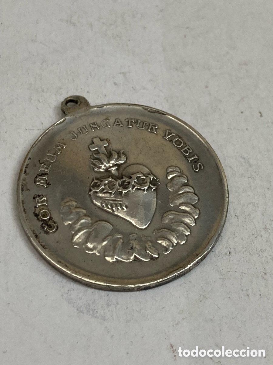 Antig&uuml;edades: Medalla de plata religiosa C344 - Foto 2