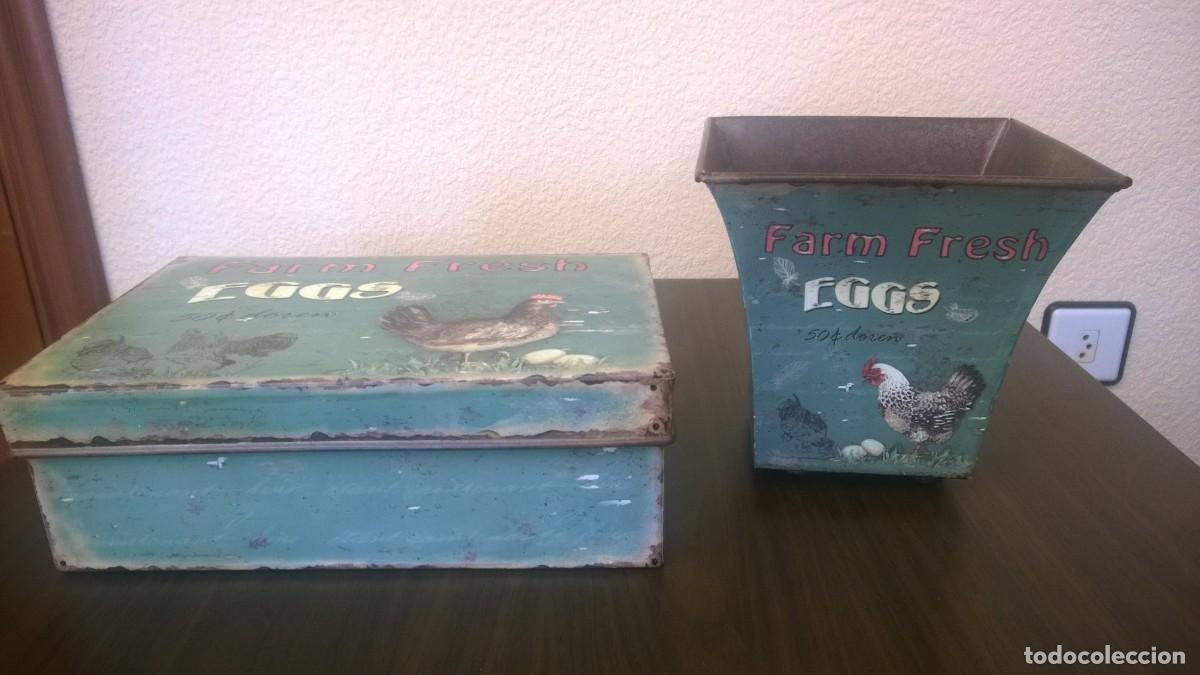 Antig&uuml;edades: CAJA Y MACETERO VINTAGE - Foto 1