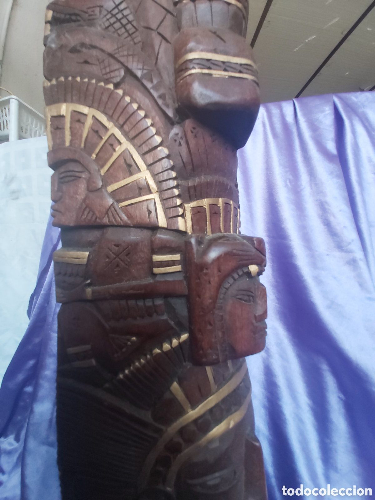 Antig&uuml;edades: ESCULTURA TALLADA EN MADERA - Foto 3