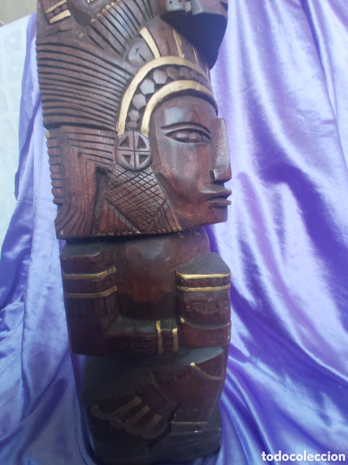 Antig&uuml;edades: ESCULTURA TALLADA EN MADERA - Foto 4