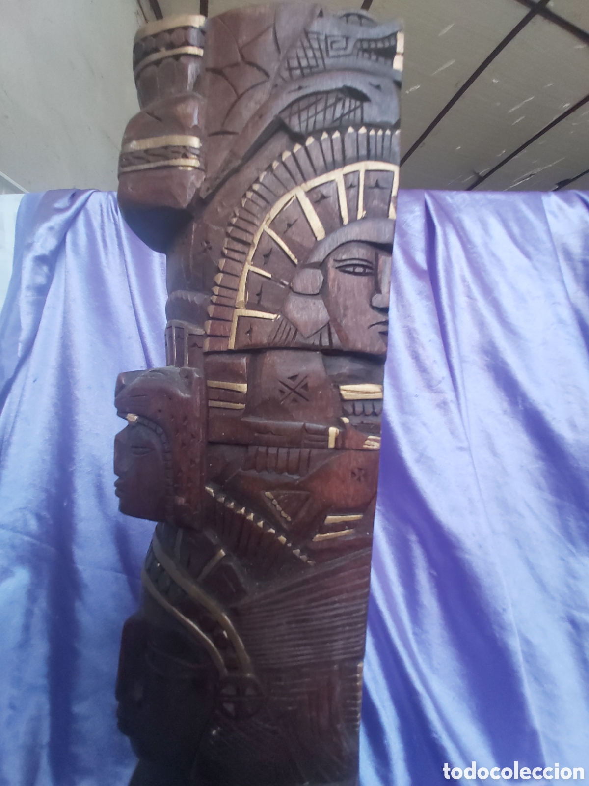 Antig&uuml;edades: ESCULTURA TALLADA EN MADERA - Foto 7