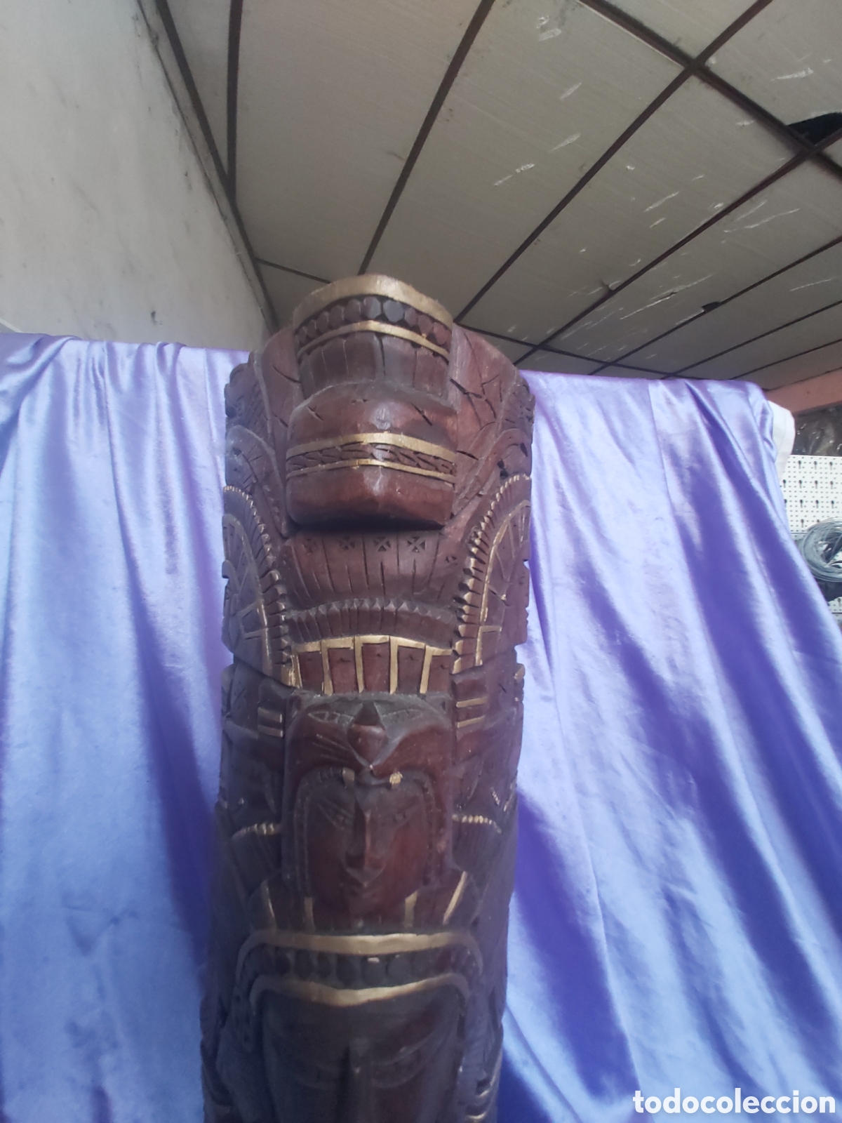 Antig&uuml;edades: ESCULTURA TALLADA EN MADERA - Foto 8