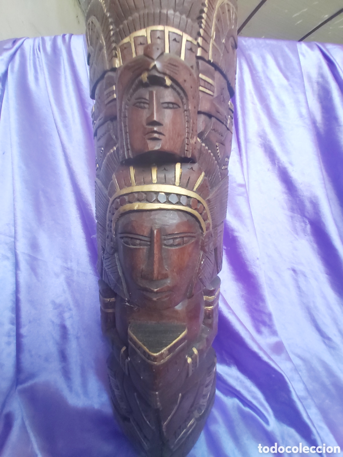 Antig&uuml;edades: ESCULTURA TALLADA EN MADERA - Foto 9