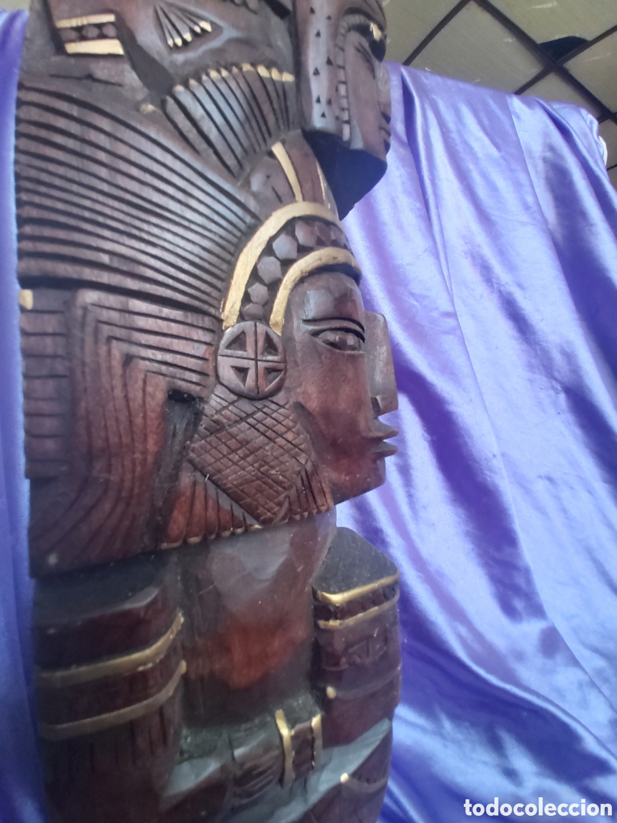 Antig&uuml;edades: ESCULTURA TALLADA EN MADERA - Foto 1