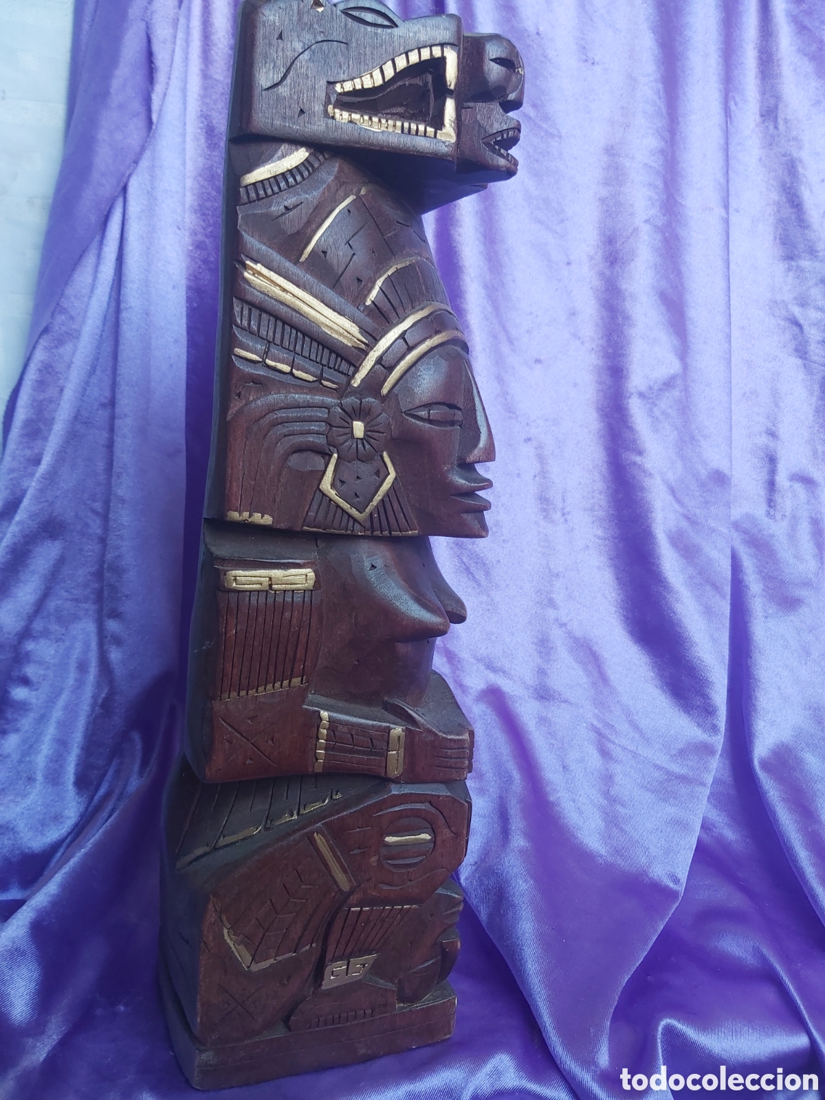 Antig&uuml;edades: Escultura maya tallada en madera - Foto 3