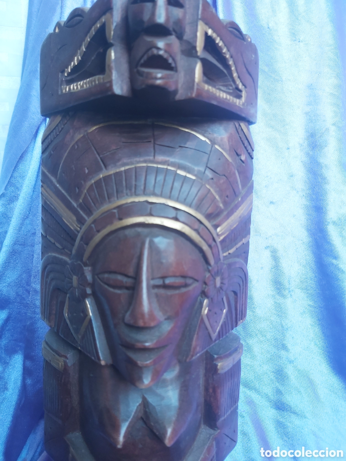 Antig&uuml;edades: Escultura maya tallada en madera - Foto 5