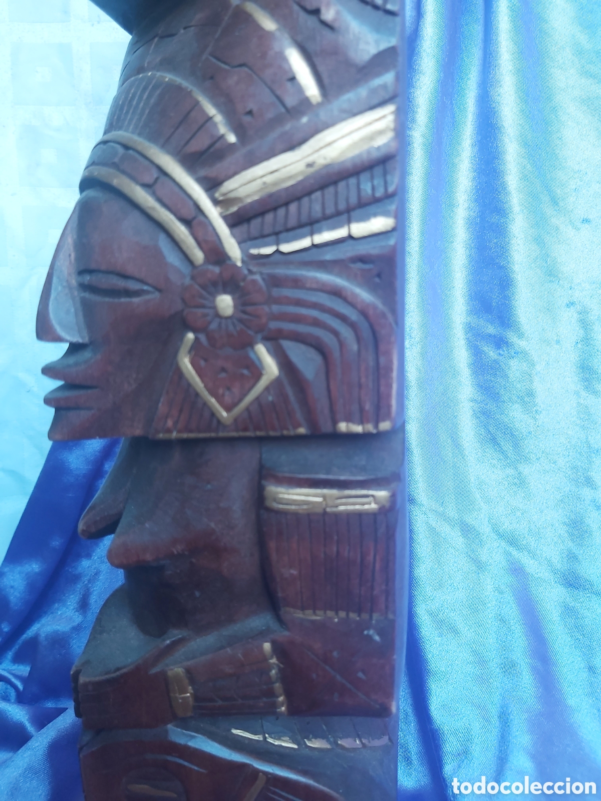 Antig&uuml;edades: Escultura maya tallada en madera - Foto 1