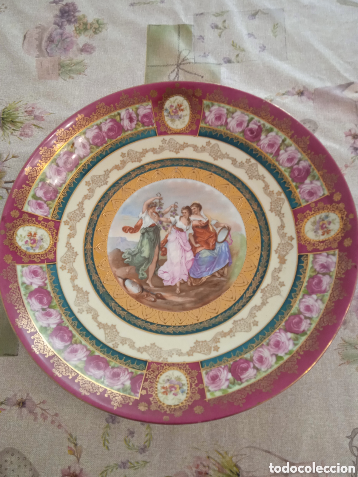 Antig&uuml;edades: Plato antiguo firmado - Foto 1