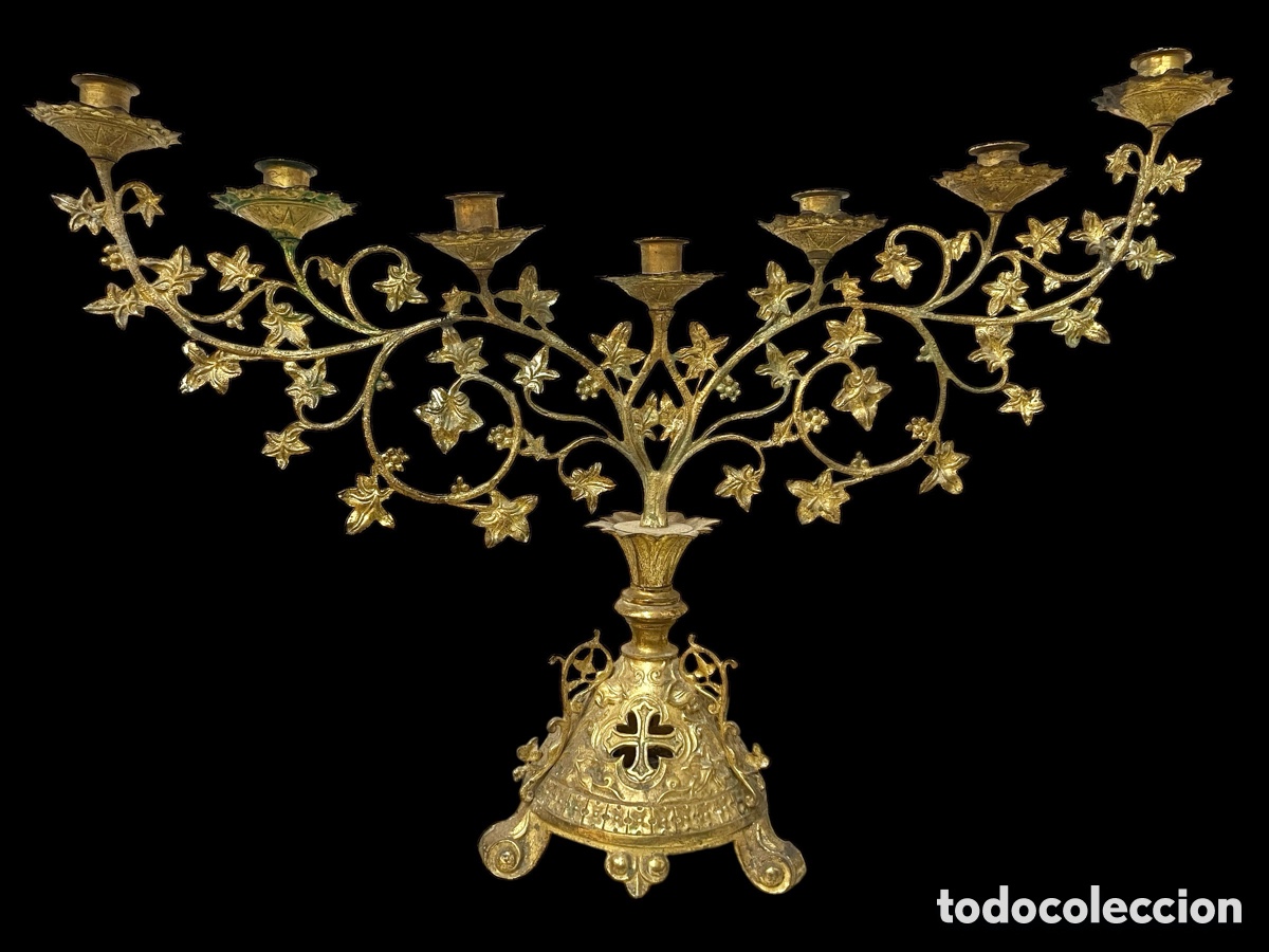 Antig&uuml;edades: Menor&aacute; o candelabro de origen franc&eacute;s - Foto 1