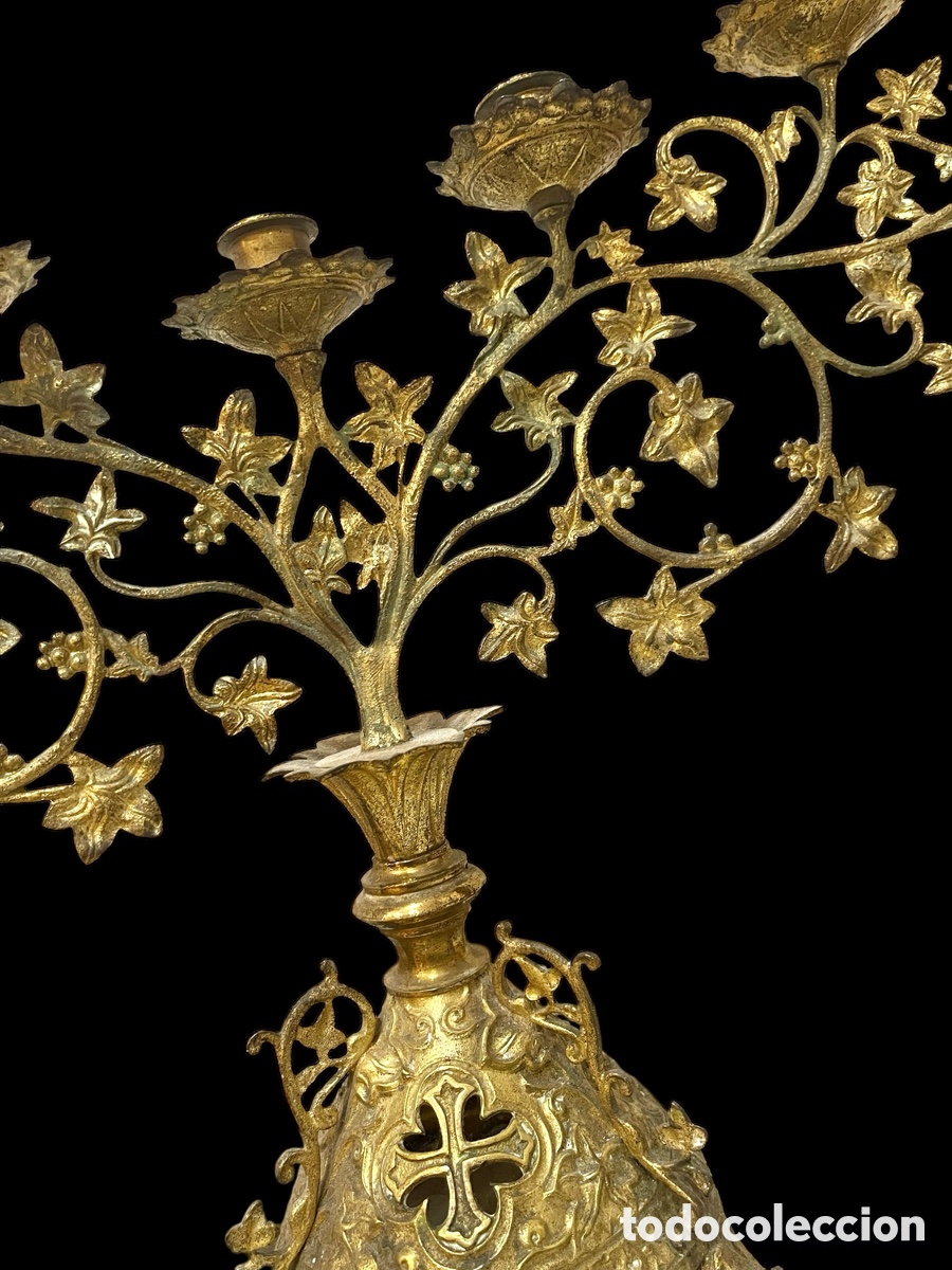 Antig&uuml;edades: Menor&aacute; o candelabro de origen franc&eacute;s - Foto 2