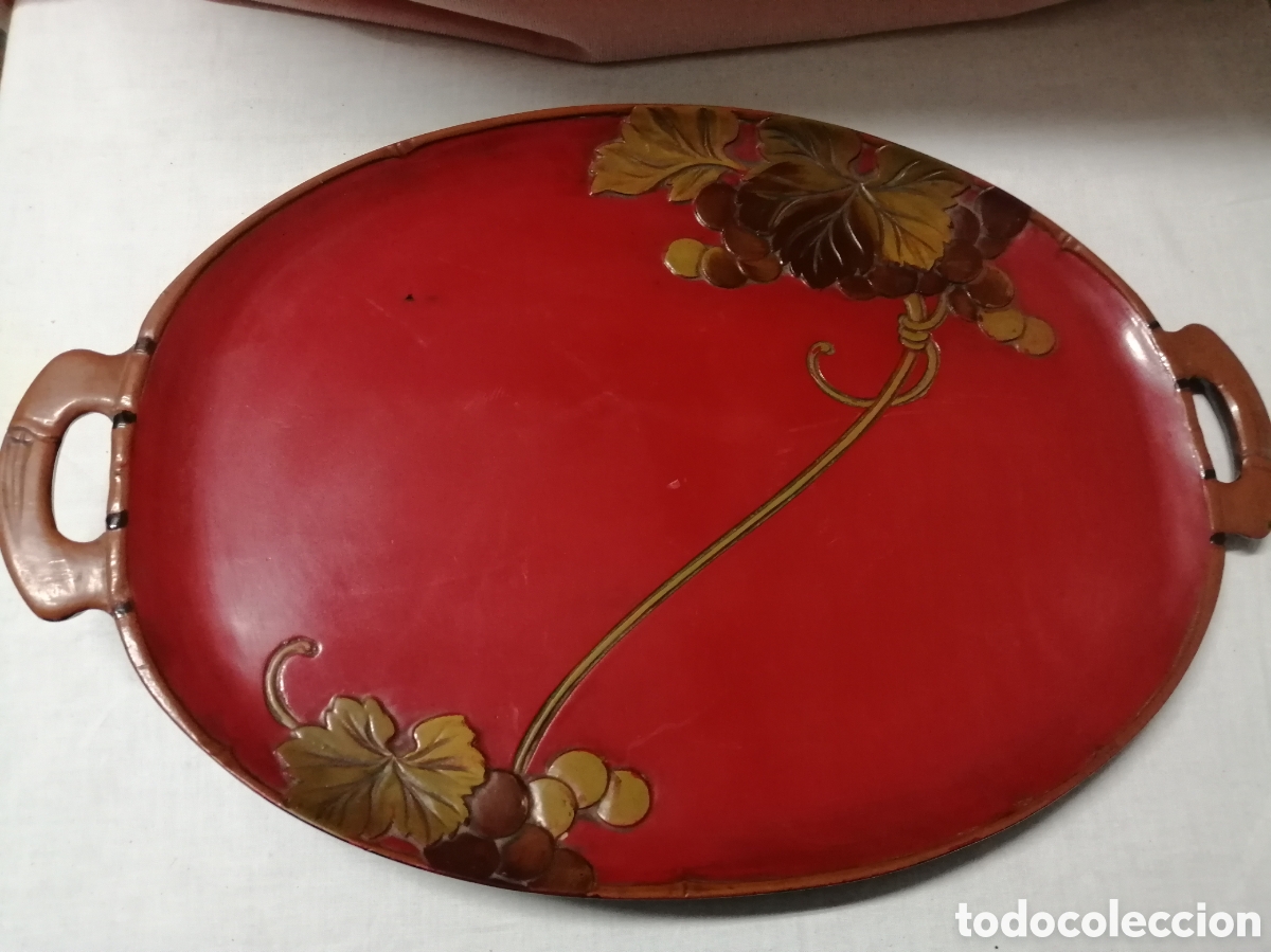 Antig&uuml;edades: Bandeja oriental lacada - Foto 1