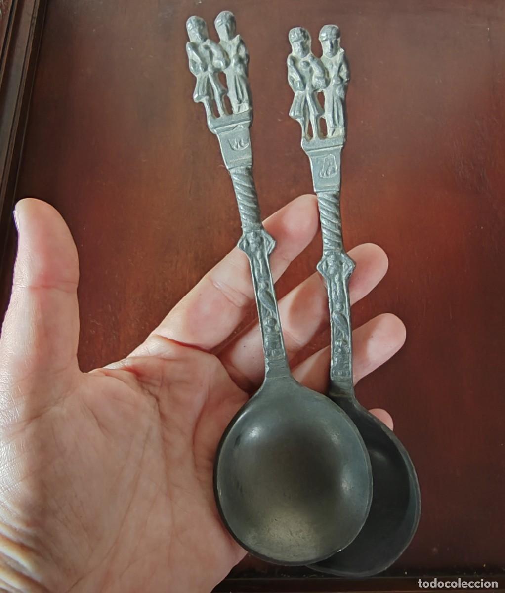 Antig&uuml;edades: Cucharas antiguas de plomo - Foto 1
